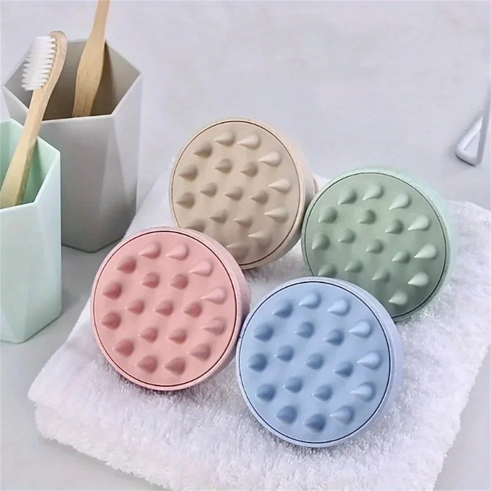 "Silicone scalp massage brush"