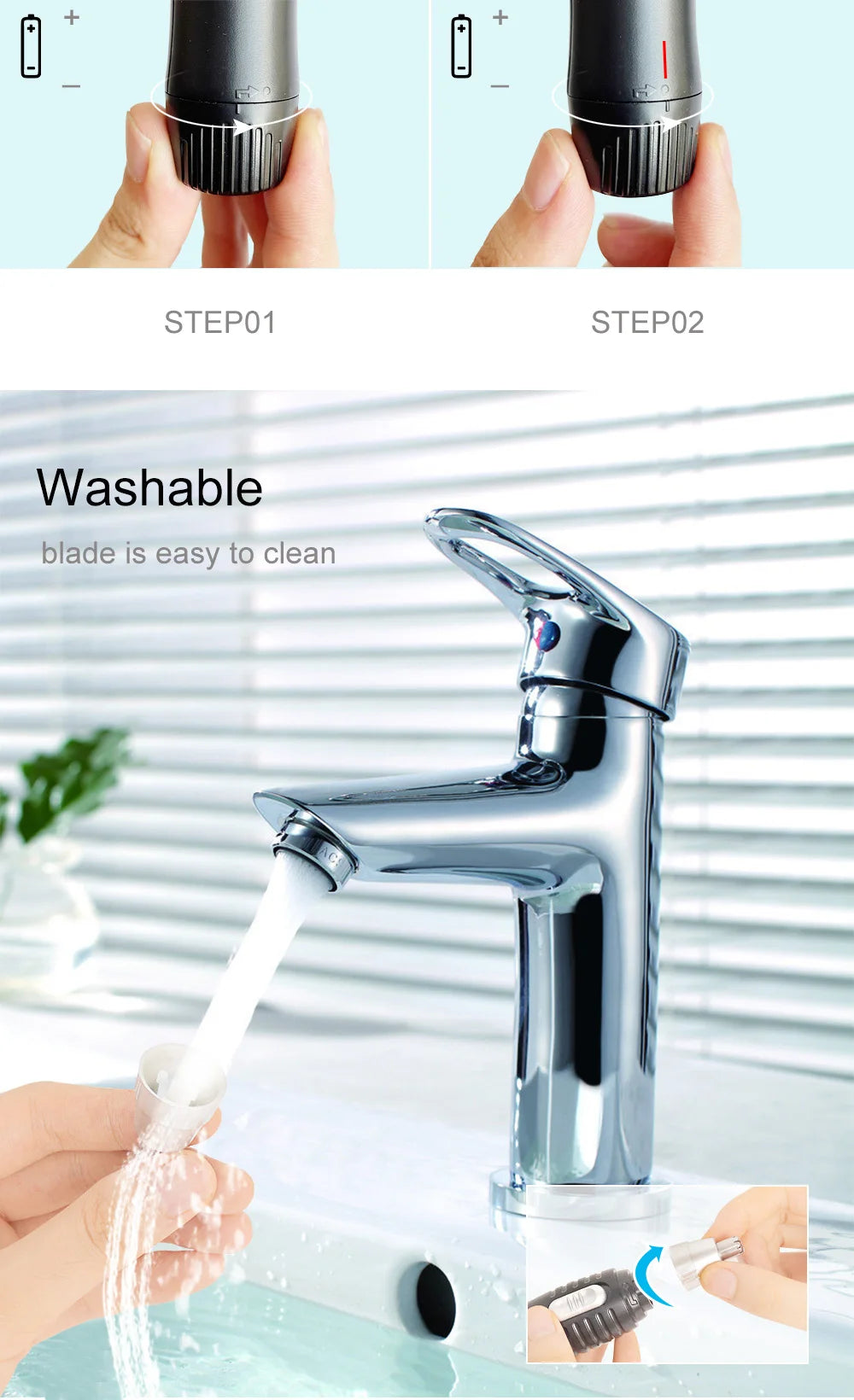 ✨ COSOUL N10 – Precyzyjny Trymer do Włosów w Nosie i Uszach | Bezpieczny, Wodoodporny, 6500 obr./min ⚡🖤