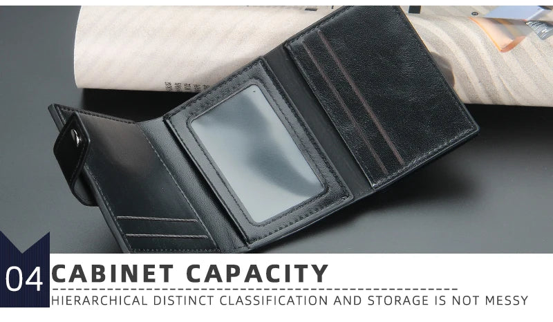 Męski portfel RFID – aluminiowy, skórzany, kompaktowy na karty