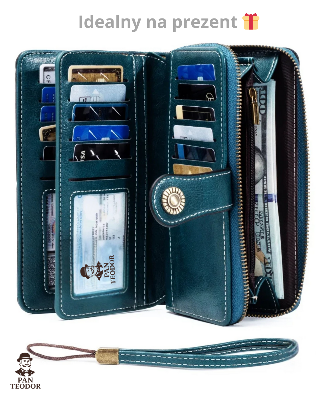 Dlouhá unisex peněženka z PU – elegantní, prostorná, s mnoha přihrádkami