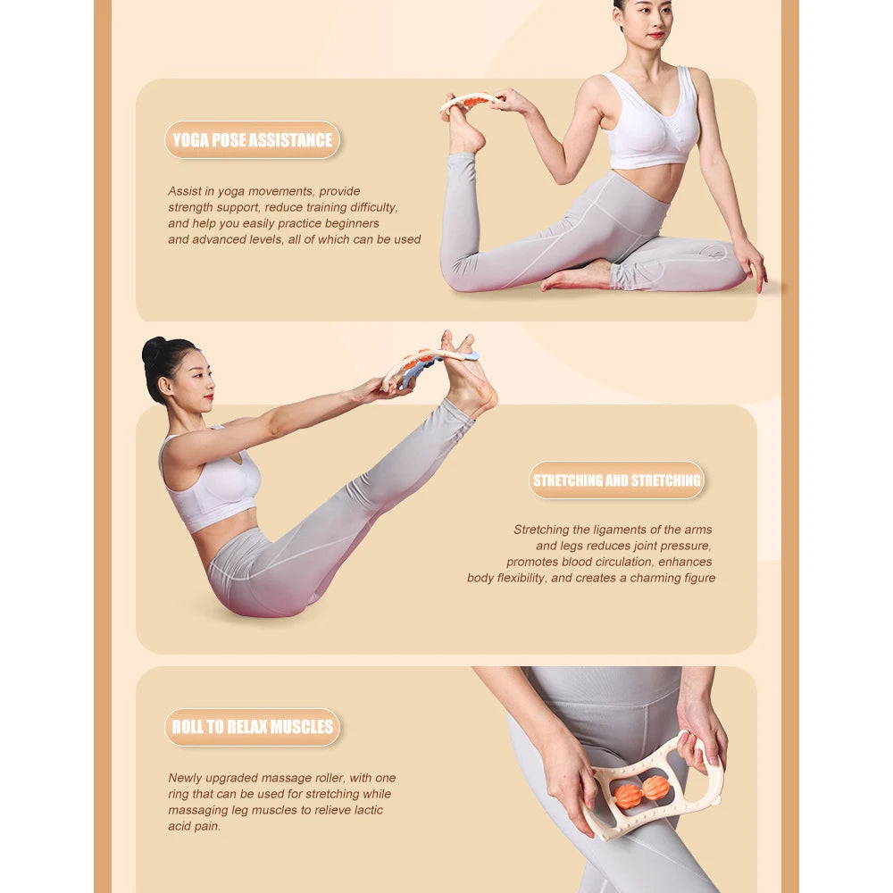 ✨ TIKE – Ręczny Roller do Masażu Mięśni 9-kołowy | Redukcja cellulitu, regeneracja, ulga dla całego ciała 💆‍♀️⚡