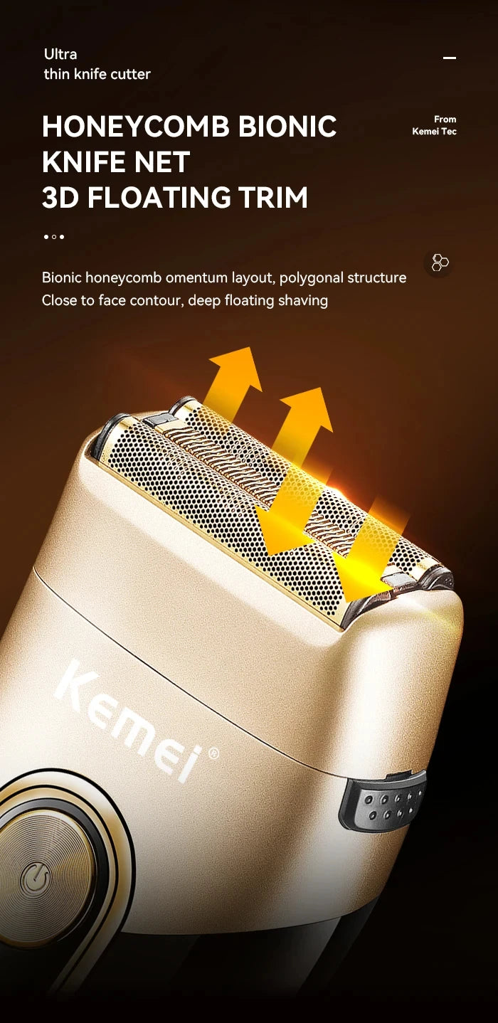 ✨ KEMEI KM-3209 – Profesjonalny Trymer do Brody i Wąsów | Stal Nierdzewna, 60 min pracy, 5W ⚡🧔