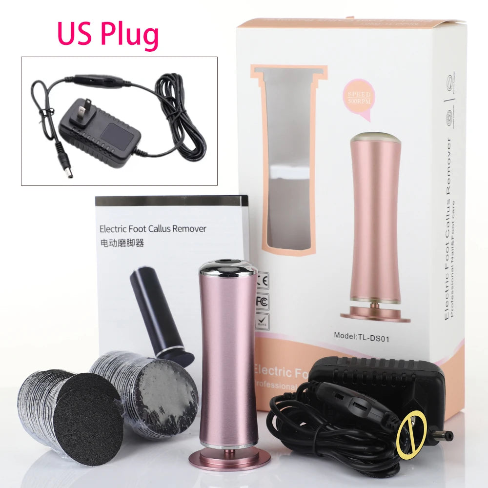 Elektryczny frezer do pięt – usuwanie zrogowaceń, 60 papierków ściernych, regulacja prędkości