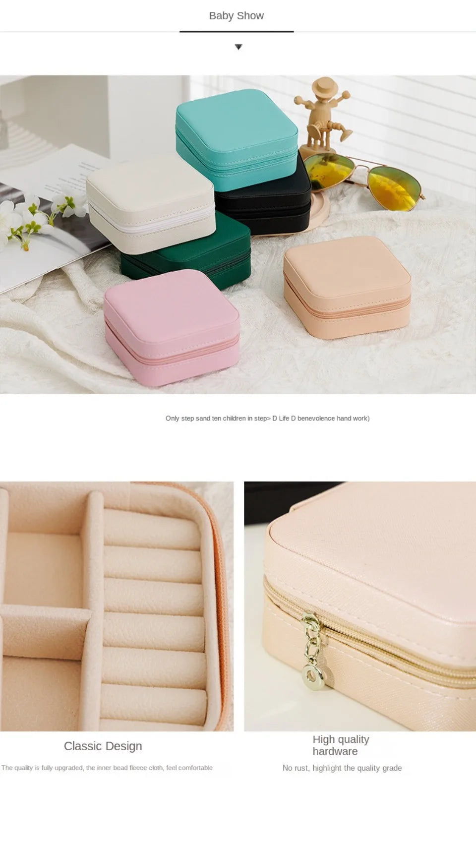 ✨ Przenośne Skórzane Pudełko na Biżuterię – Organizer na Kolczyki, Pierścionki i Naszyjniki 💍📿