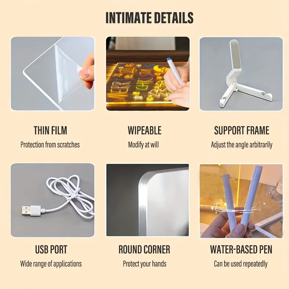 🎄✨ Magiczna Świecąca Tablica LED – Idealny Prezent dla Dziecka! 🎁🌈