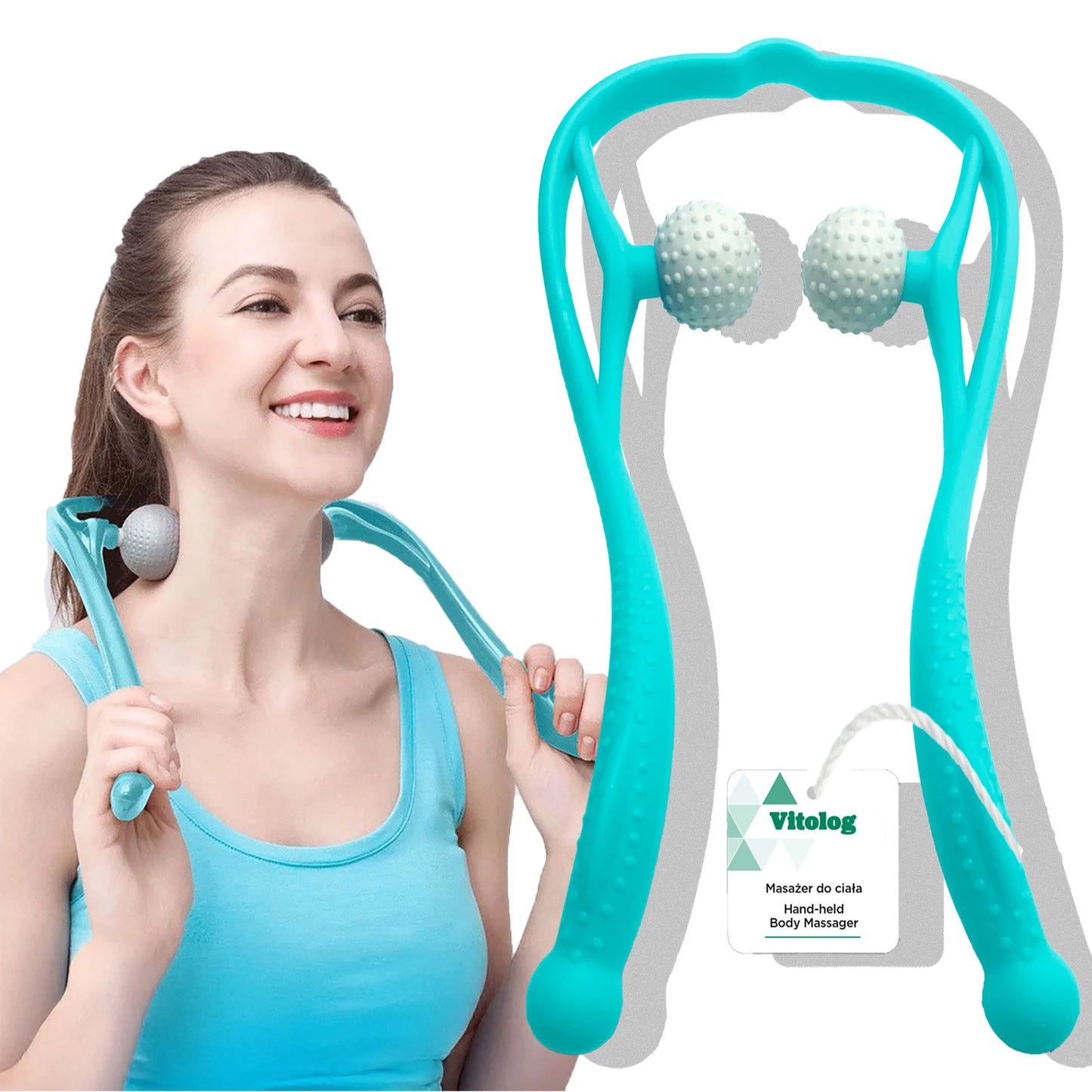 Ręczny Masażer Szyi i Karku Vitolog – Głęboki Masaż Punktowy dla Ulgi i Relaksu