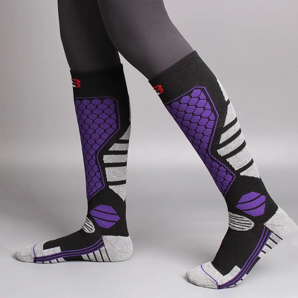 ❄️ WRELS – Ciepłe Narciarskie Skarpety Termiczne | Długie, Oddychające, Wysokie do Kolan 🧦⛷️