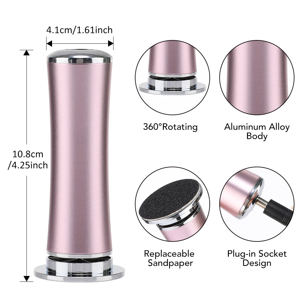 Elektryczny frezer do pięt – usuwanie zrogowaceń, 60 papierków ściernych, regulacja prędkości