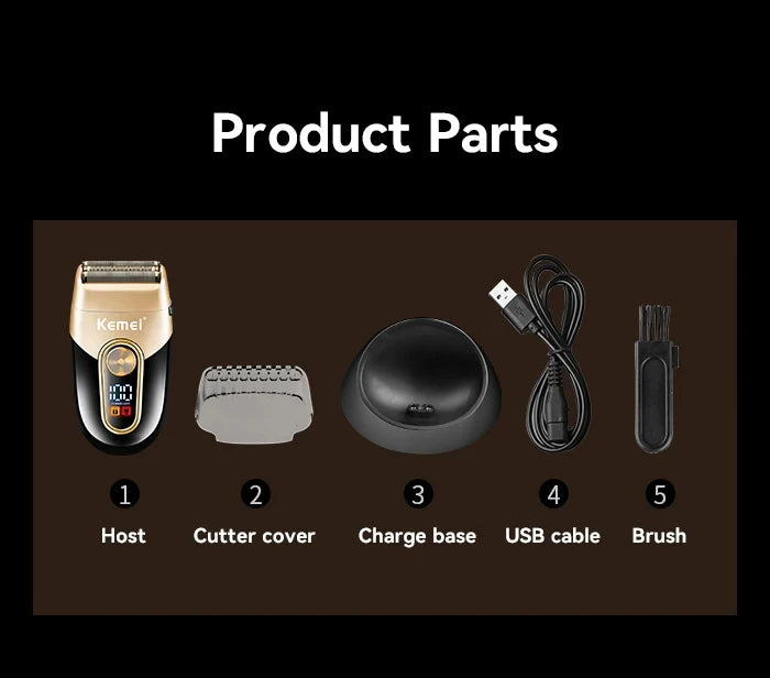 ✨ KEMEI KM-3209 – Profesjonalny Trymer do Brody i Wąsów | Stal Nierdzewna, 60 min pracy, 5W ⚡🧔