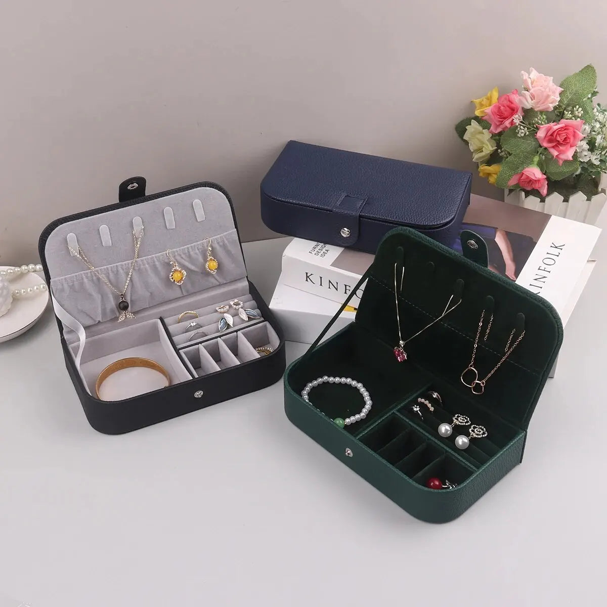 ✨ Luksusowe Skórzane Etui Transportowe na Biżuterię – Bezpieczne i Stylowe Przechowywanie 💍📿