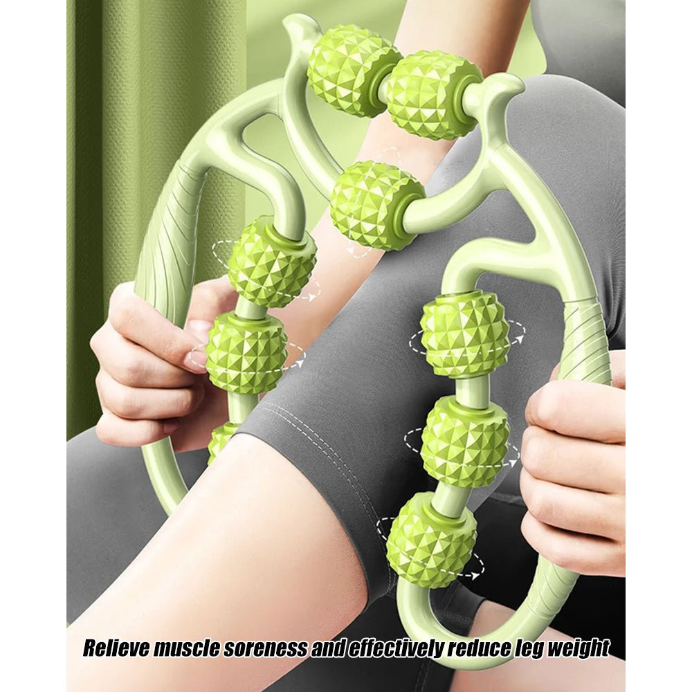 ✨ TIKE – Ręczny Roller do Masażu Mięśni 9-kołowy | Redukcja cellulitu, regeneracja, ulga dla całego ciała 💆‍♀️⚡