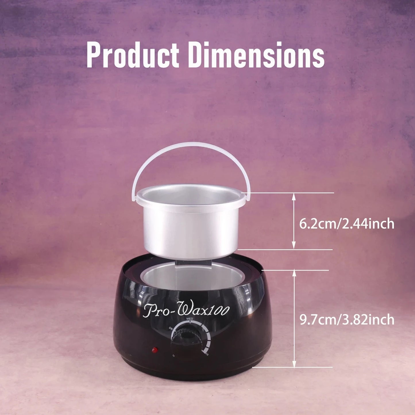 Profesjonalny podgrzewacz do wosku 100W – regulacja temperatury 30–120°C, parafina i wosk twardy